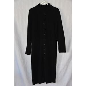 Vintage RATIO Designer Wool-Angora Blend Button Sweater Medi Dress Size Medium